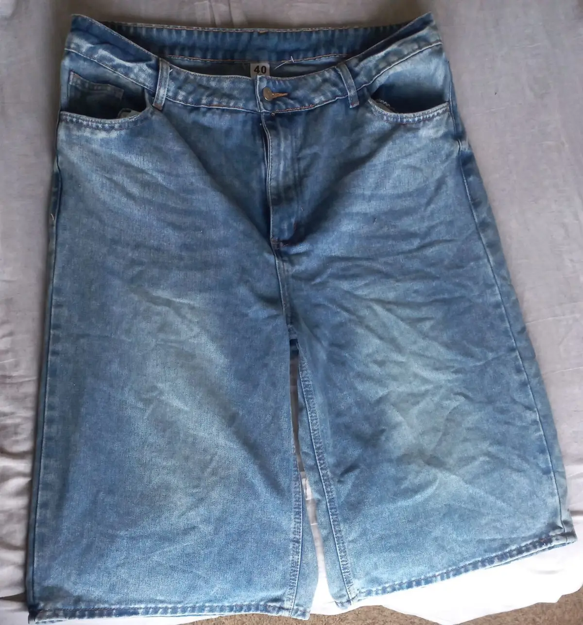 Blue Denim Shorts Size 40