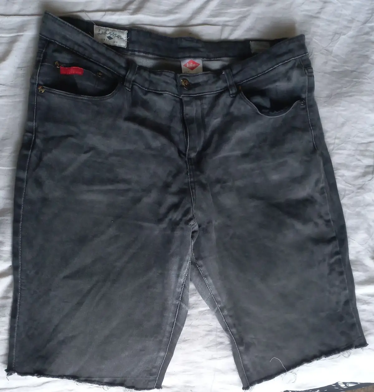 Lee Cooper Dark Grey Denim Shorts Size 16
