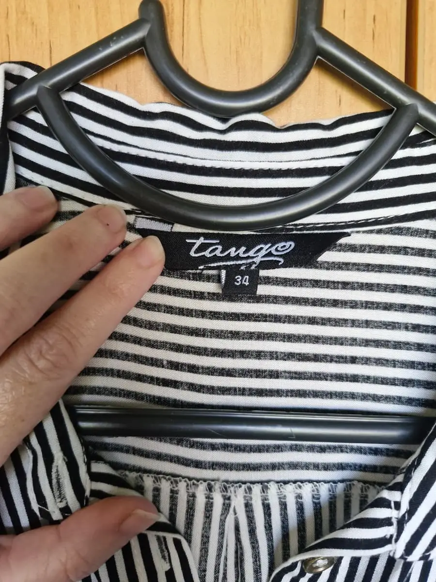 Black and white stripe blouse