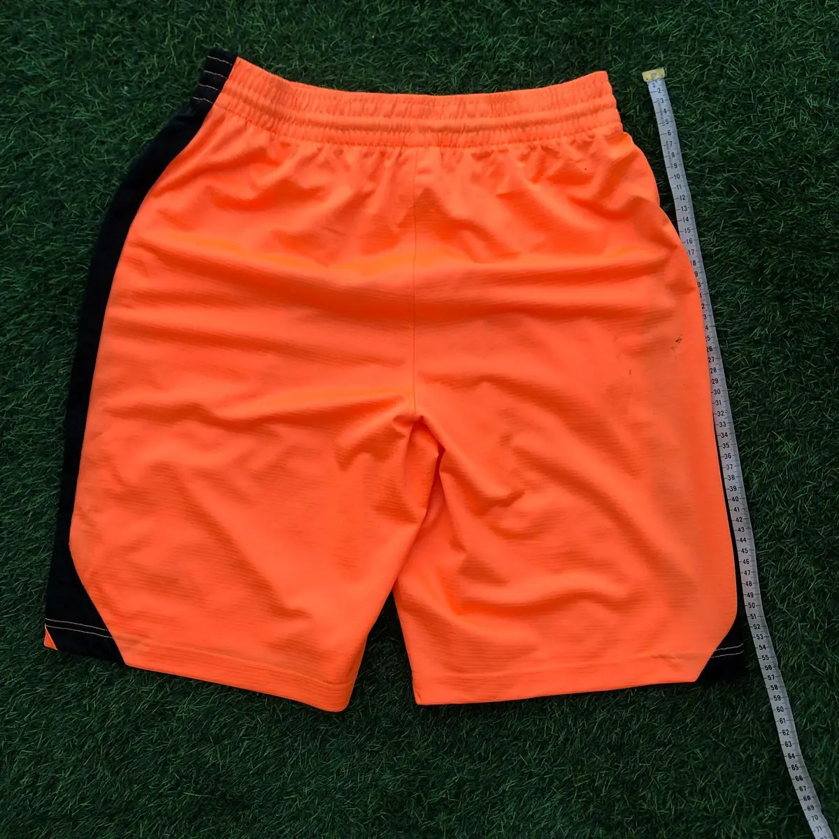 Nike Orange Sports Shorts with Black Panels