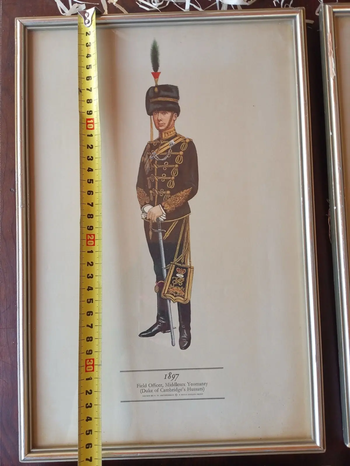 Vintage 1890 Hampshire Carabiniers Military Print Framed