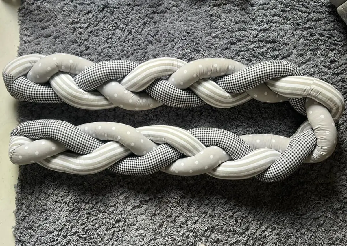 Handmade Baby Cot Bumper Braid 2M