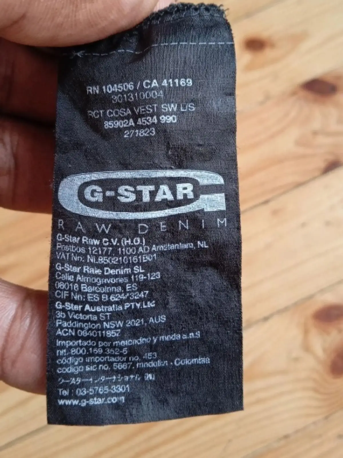 G-Star RAW Black Zip-Up Track Jacket