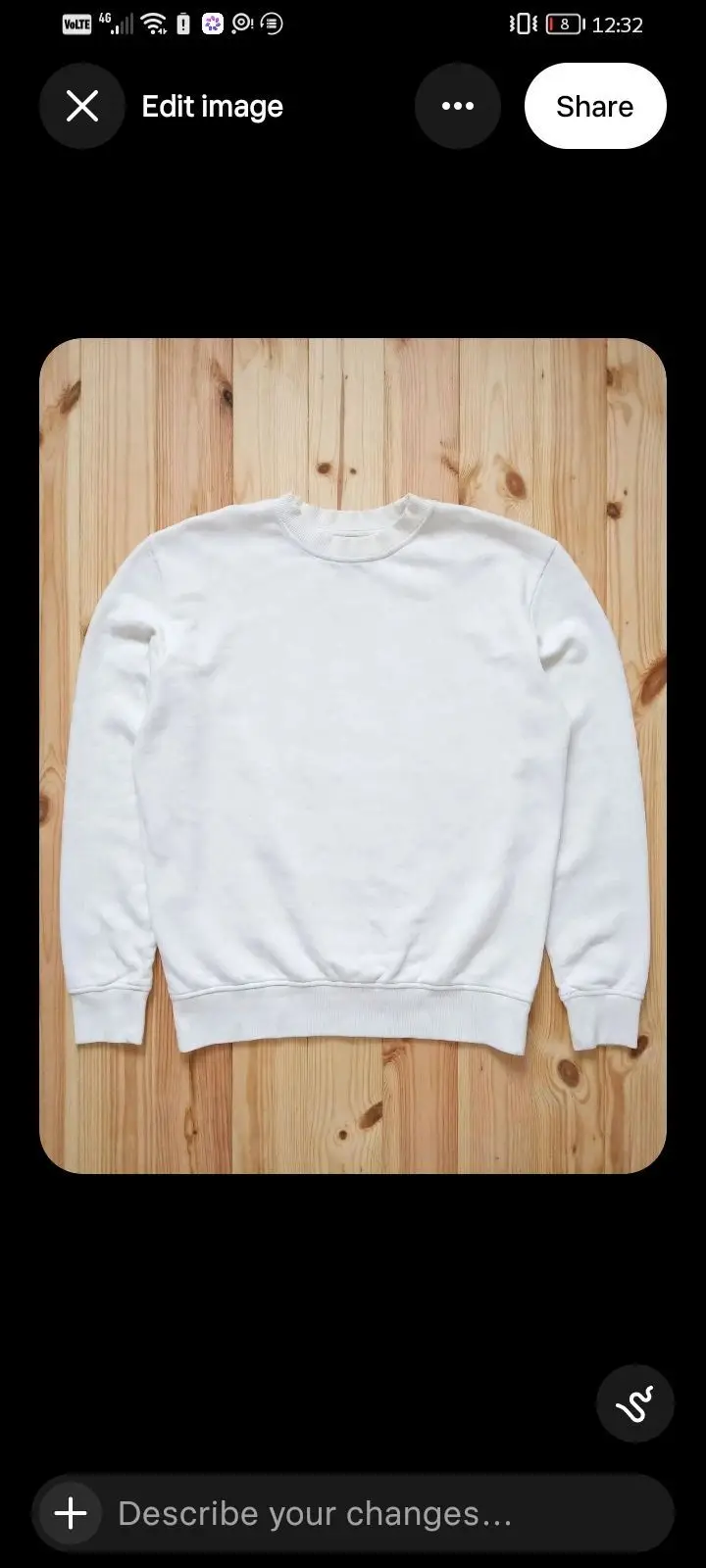 G-Star RAW White Sweatshirt with Black Panel
