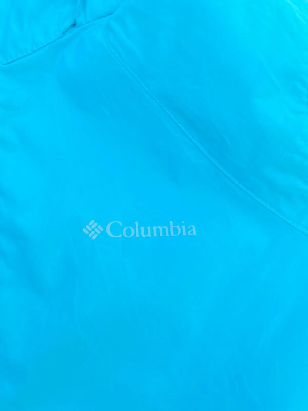 Columbia Bright Blue Hooded Windbreaker Jacket