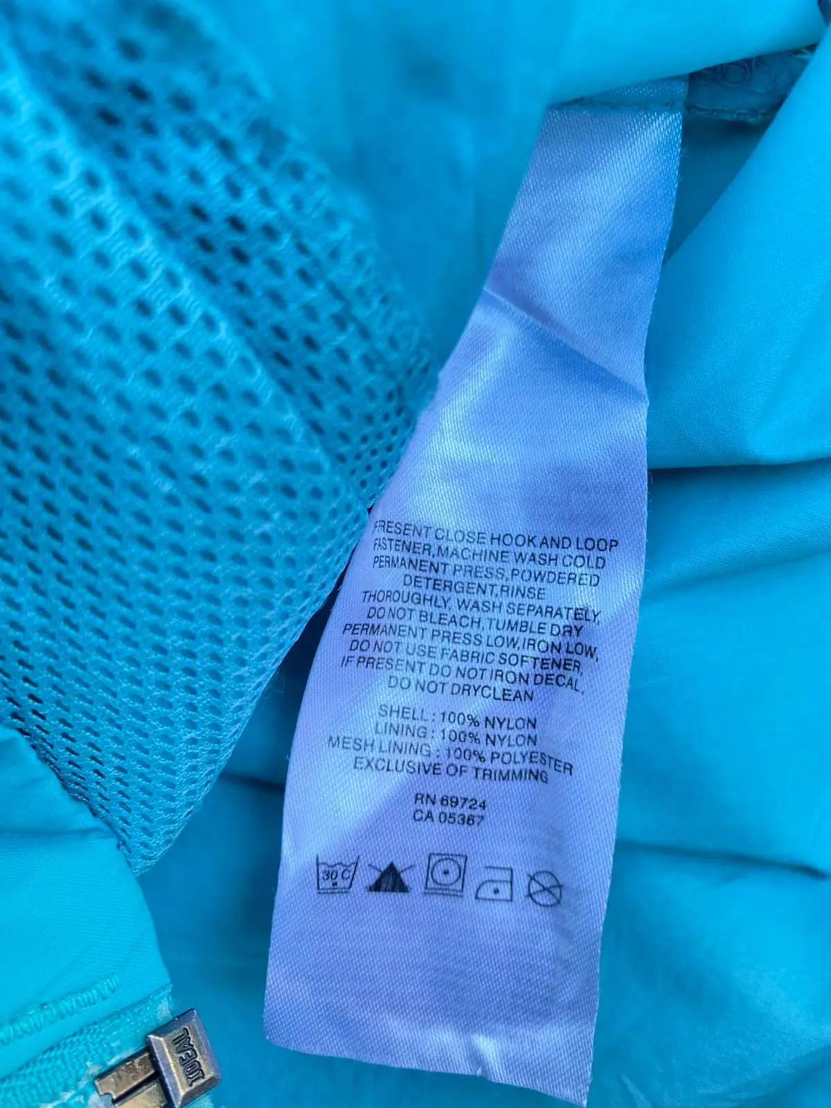 Columbia Bright Blue Hooded Windbreaker Jacket