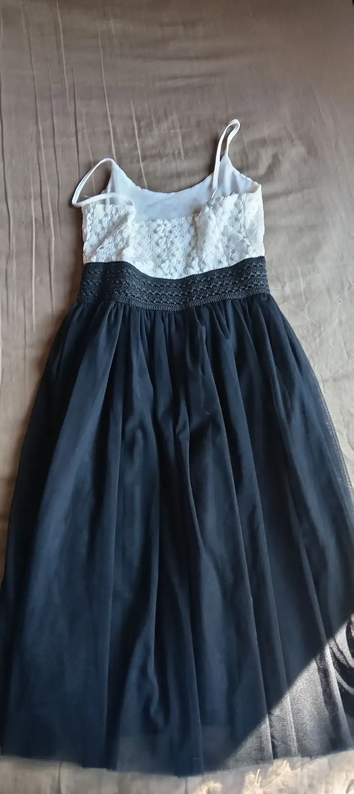 Black and White Lace Top Dress