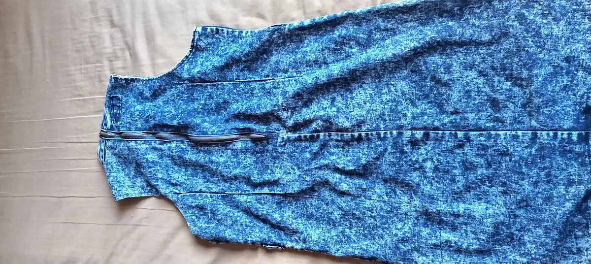 Acid Wash Denim Sleeveless Dress