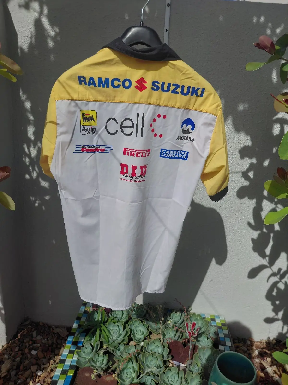 Racing Sponsorship Short-Sleeve Button-Up Shirt