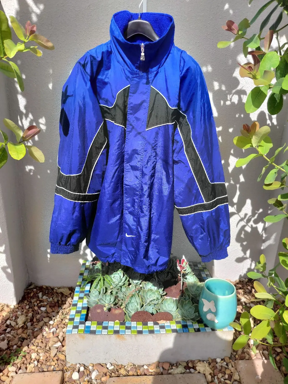 Nike Blue and Black Windbreaker Jacket