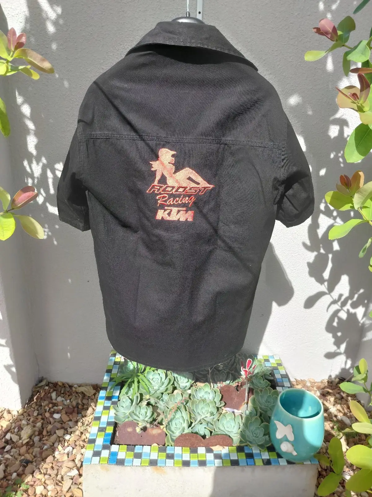 Black Roost Racing Sponsor Patch Button-Up Shirt