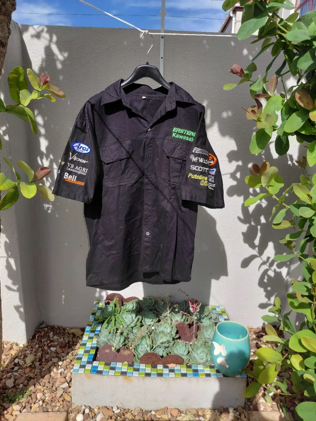 Black Motorsport Sponsor Pit Crew Work Shirt