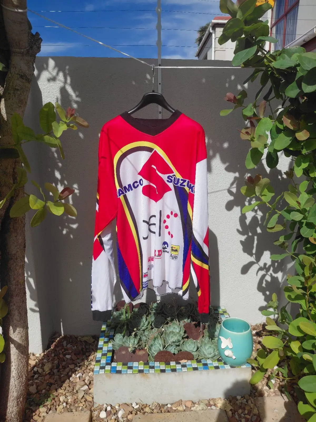 Suzuki Motocross Long Sleeve Jersey Red White