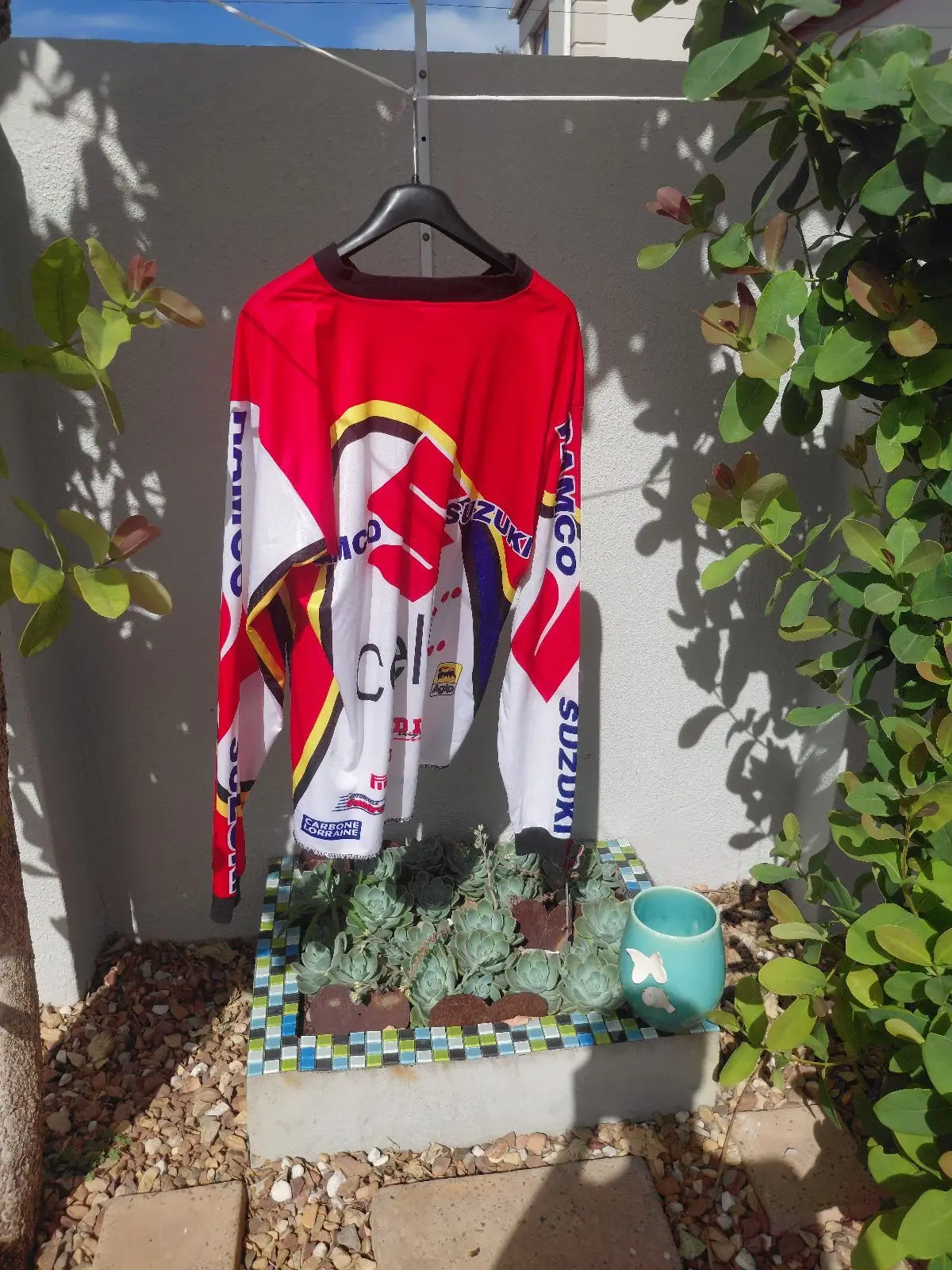 Suzuki Motocross Long Sleeve Jersey Red White