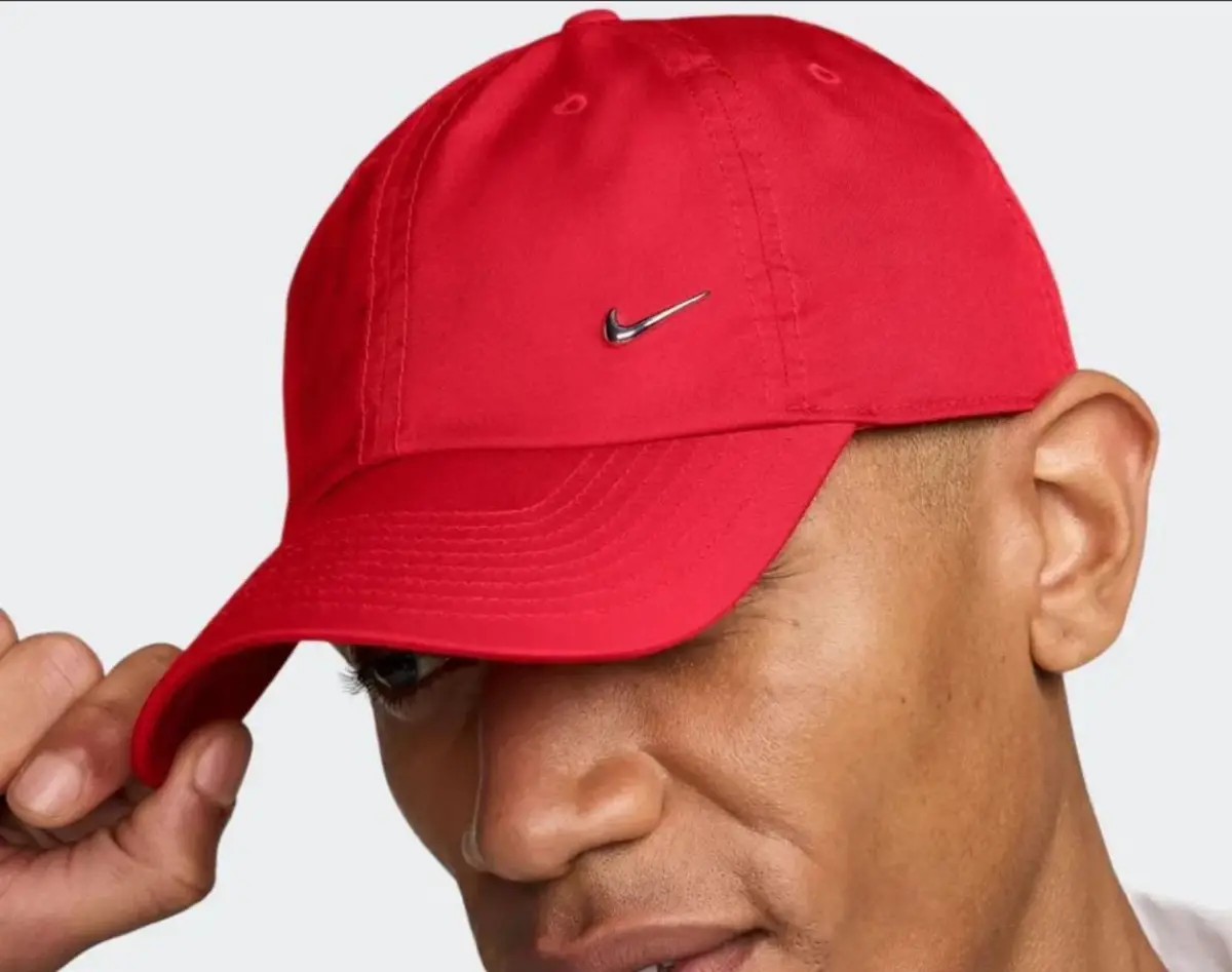 Nike Red Metal Swoosh Cap