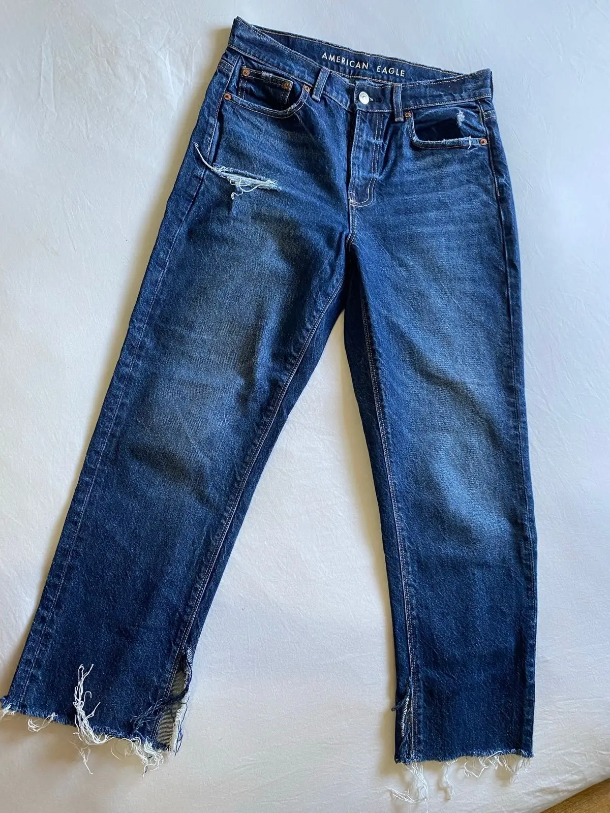 American Eagle Blue Distressed Denim Jeans