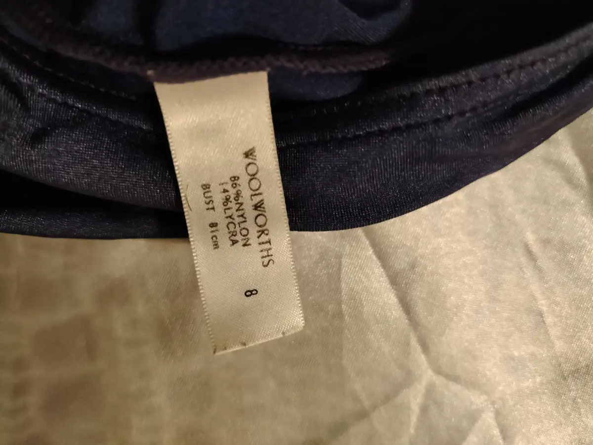 Woolworths Navy One-Piece Swimsuit Size 8