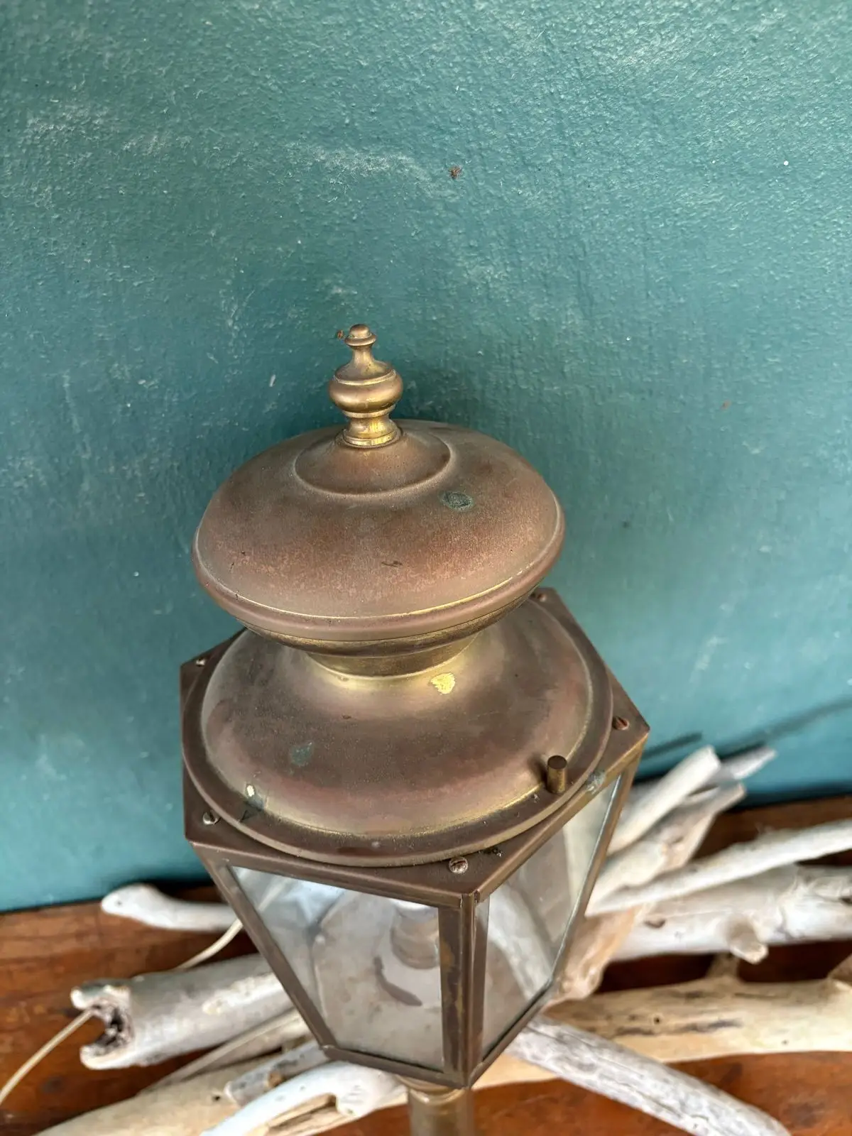 Vintage Brass Wall Lantern Lamp