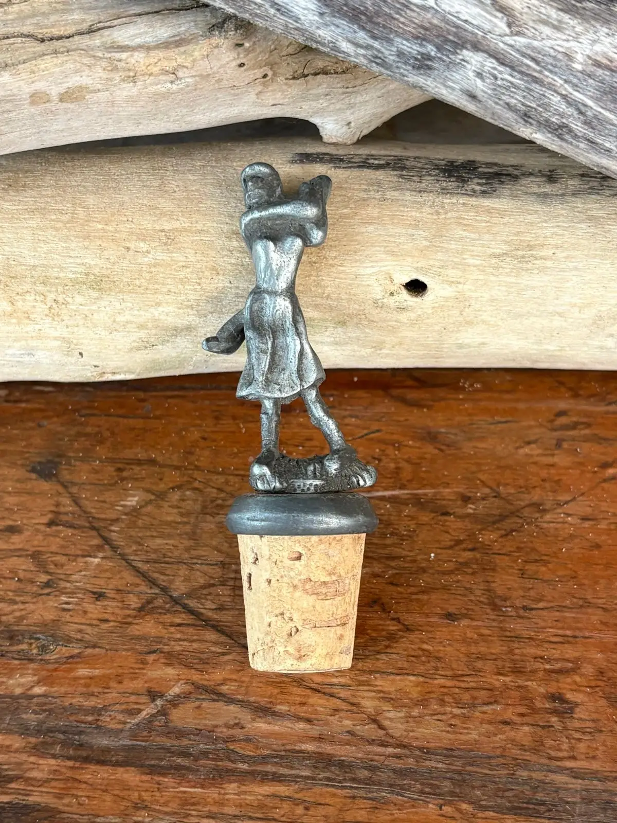 Metal Golfer Figurine Bottle Stopper