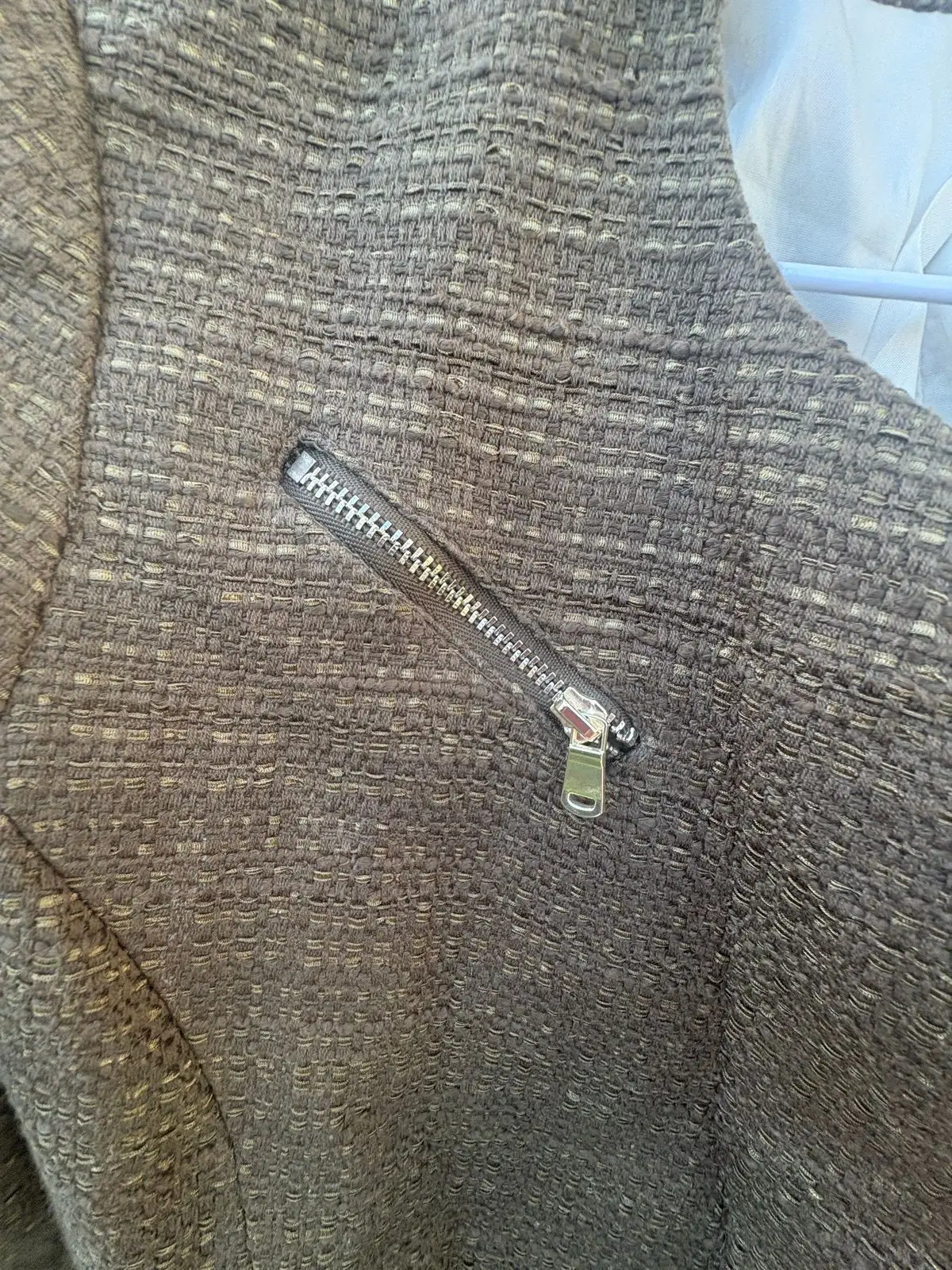 H&M Brown Tweed Biker Jacket