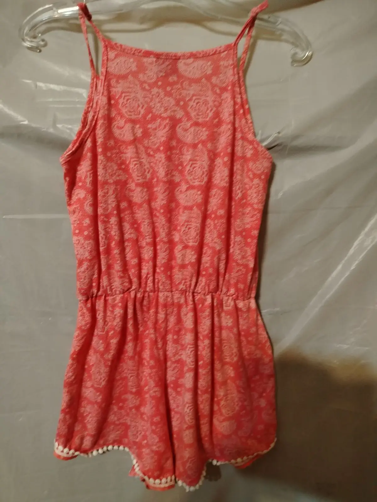 Maxed Terrain Coral Pink Paisley Playsuit Size S