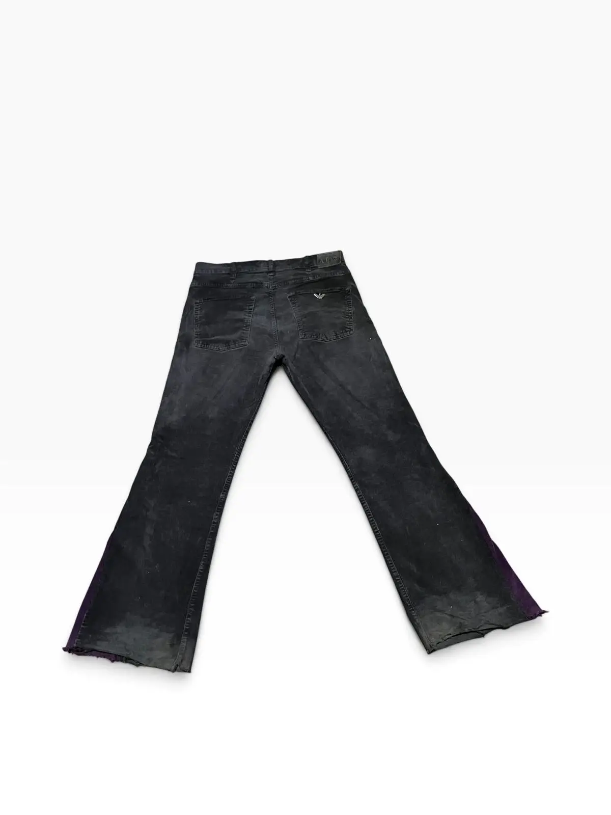 Armani Jeans Black Denim With Purple Side Panels