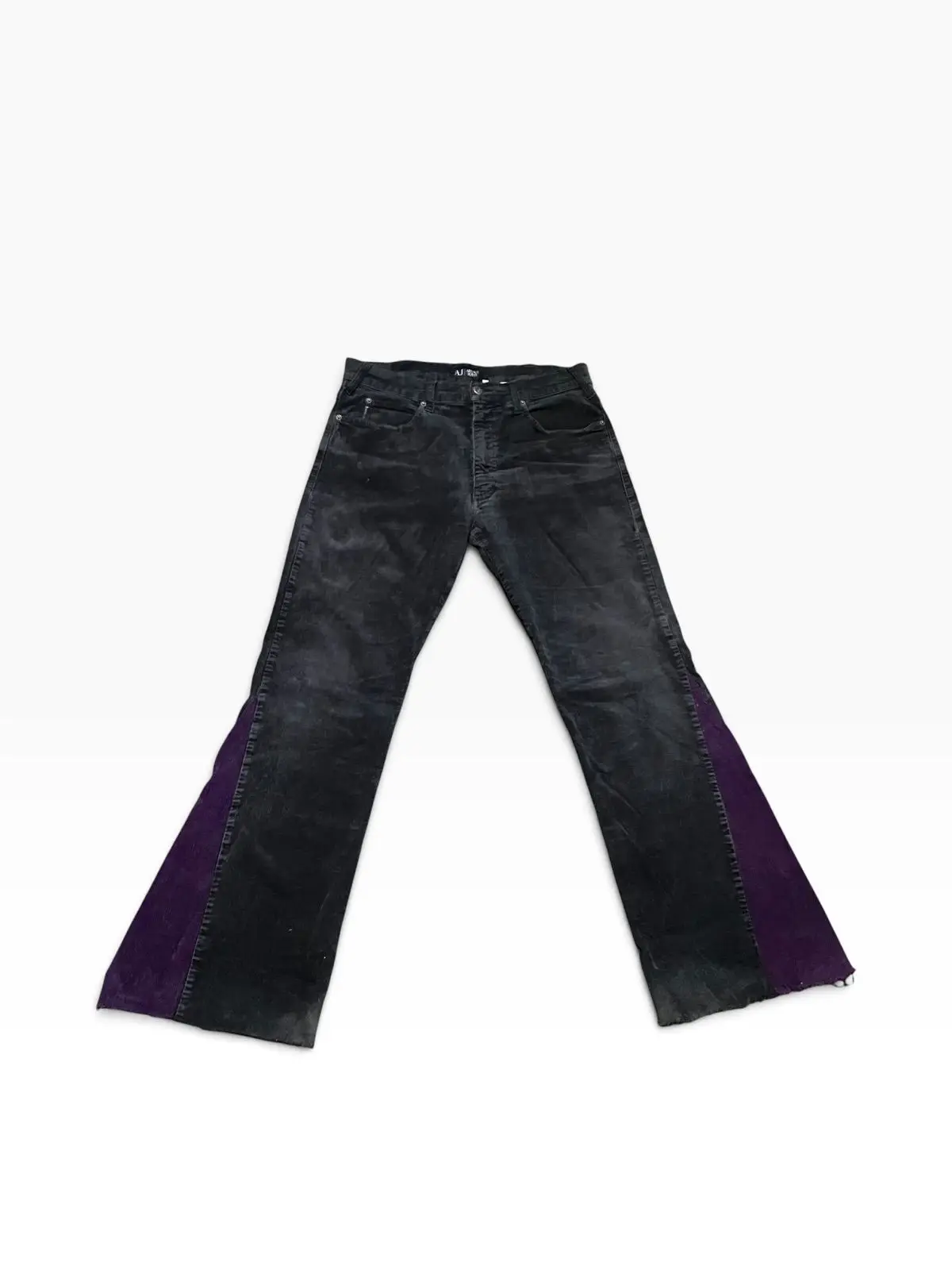 Giorgio Armani Armani Jeans Black Denim With Purple Side Panels