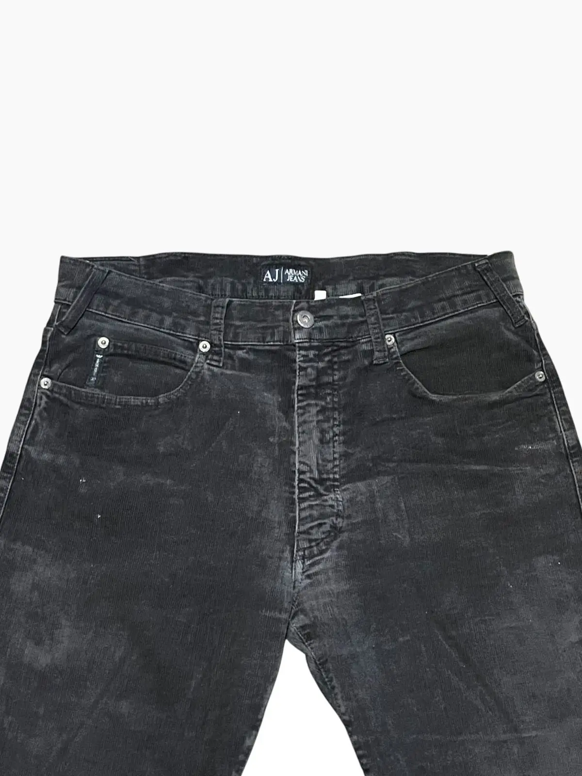 Armani Jeans Black Denim With Purple Side Panels