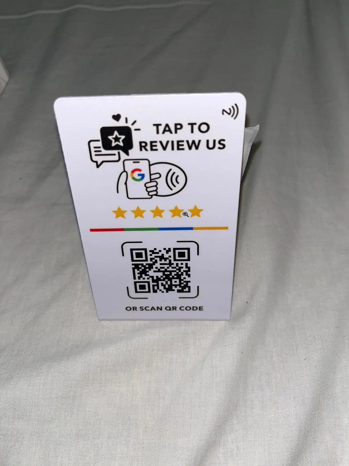 Google NFC and QR Code Review Stand