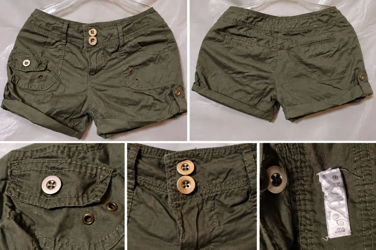 Olive Green Cargo Shorts Size 12