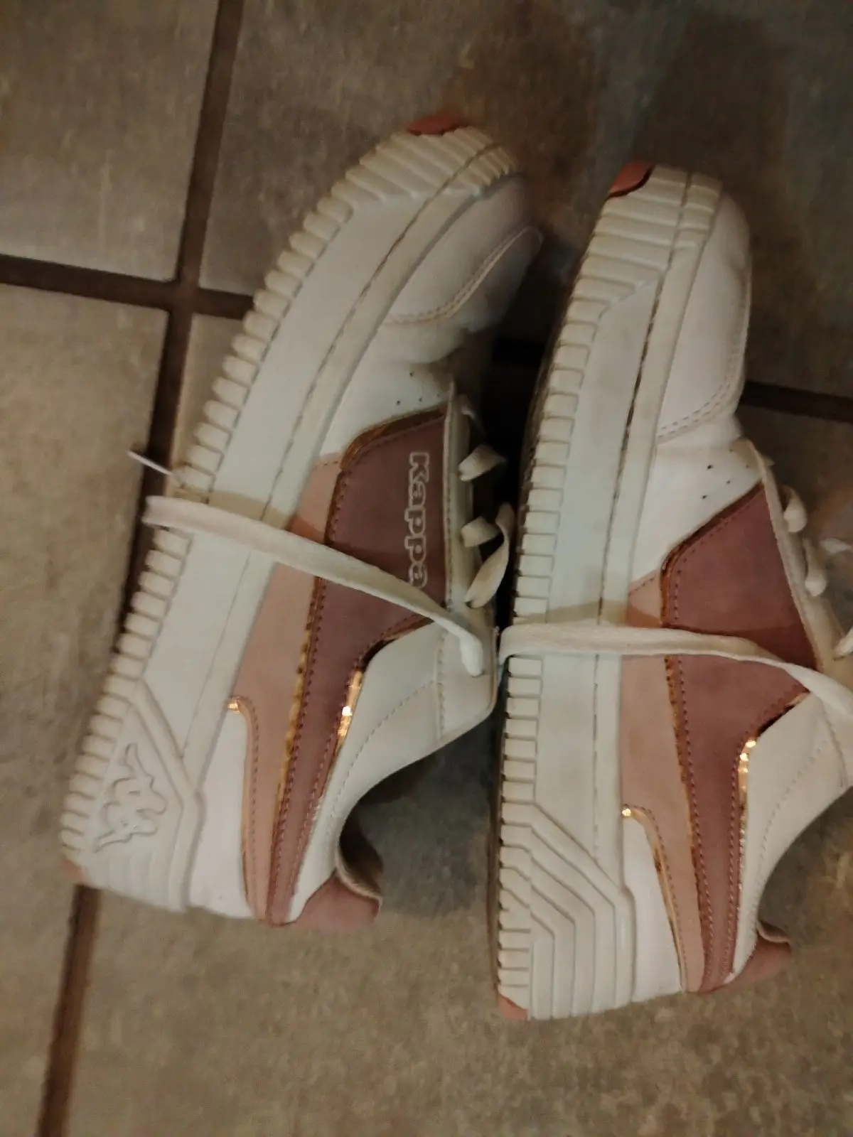 Kappa Ladies White and Rose Sneakers