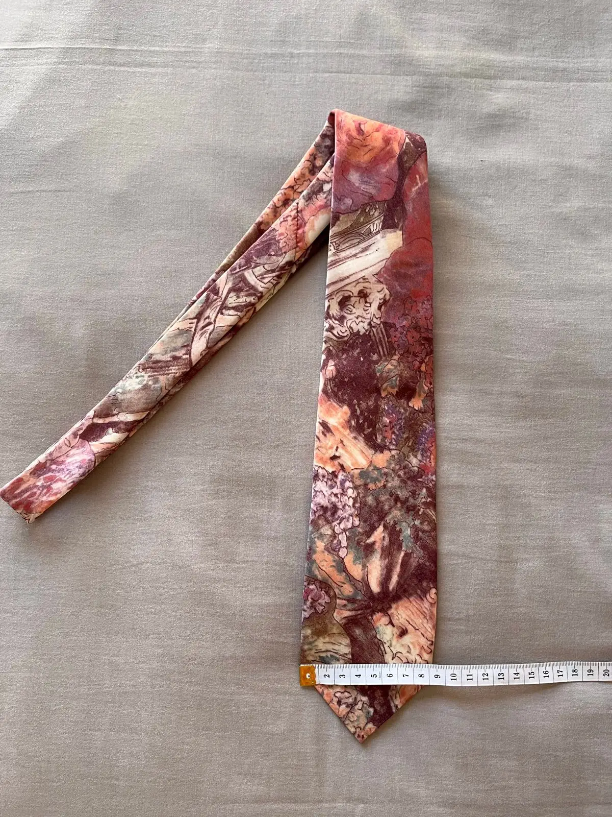 Vintage Floral Pattern Silk Necktie