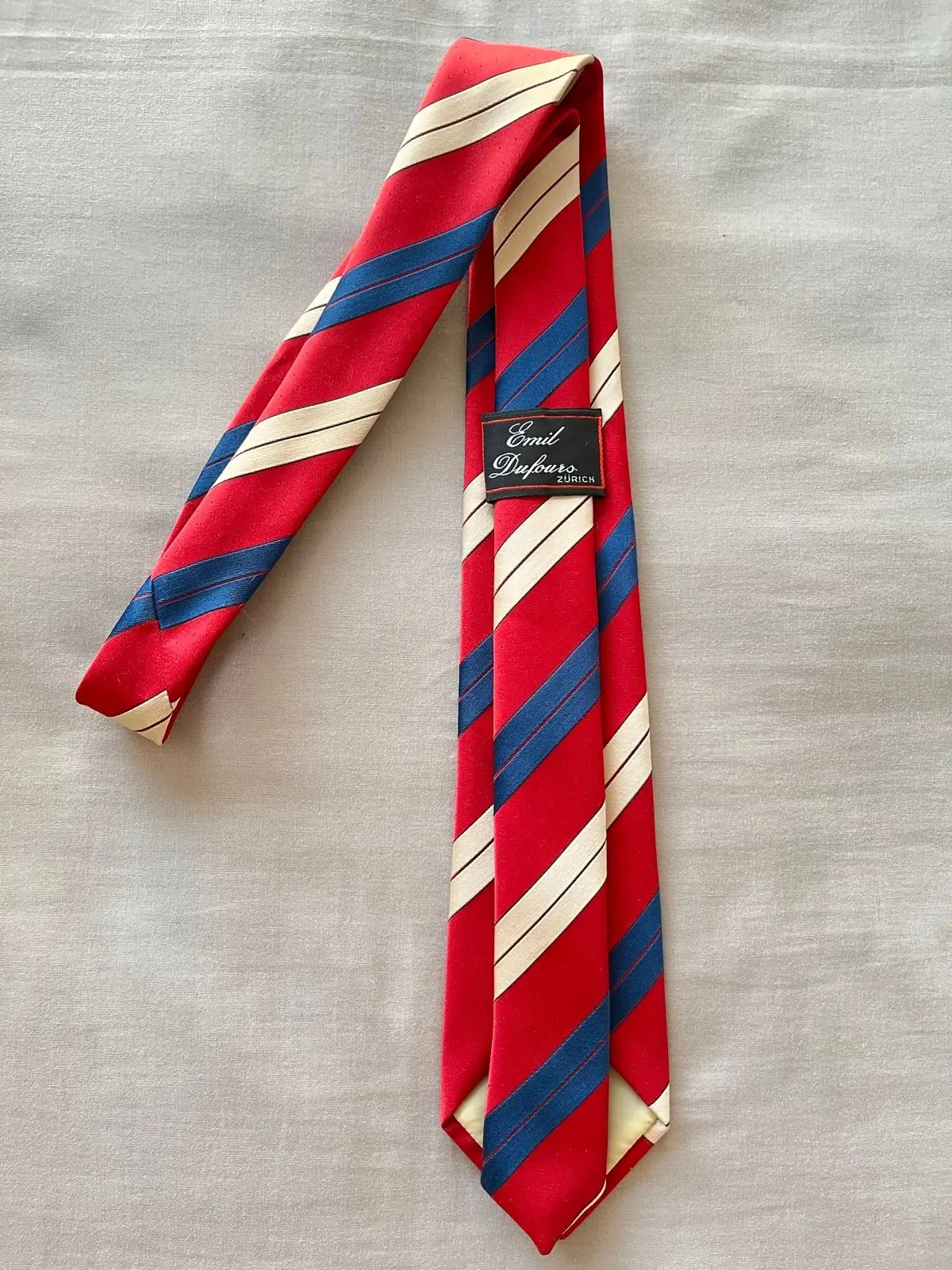 Emil Dufour Zurich Striped Silk Necktie