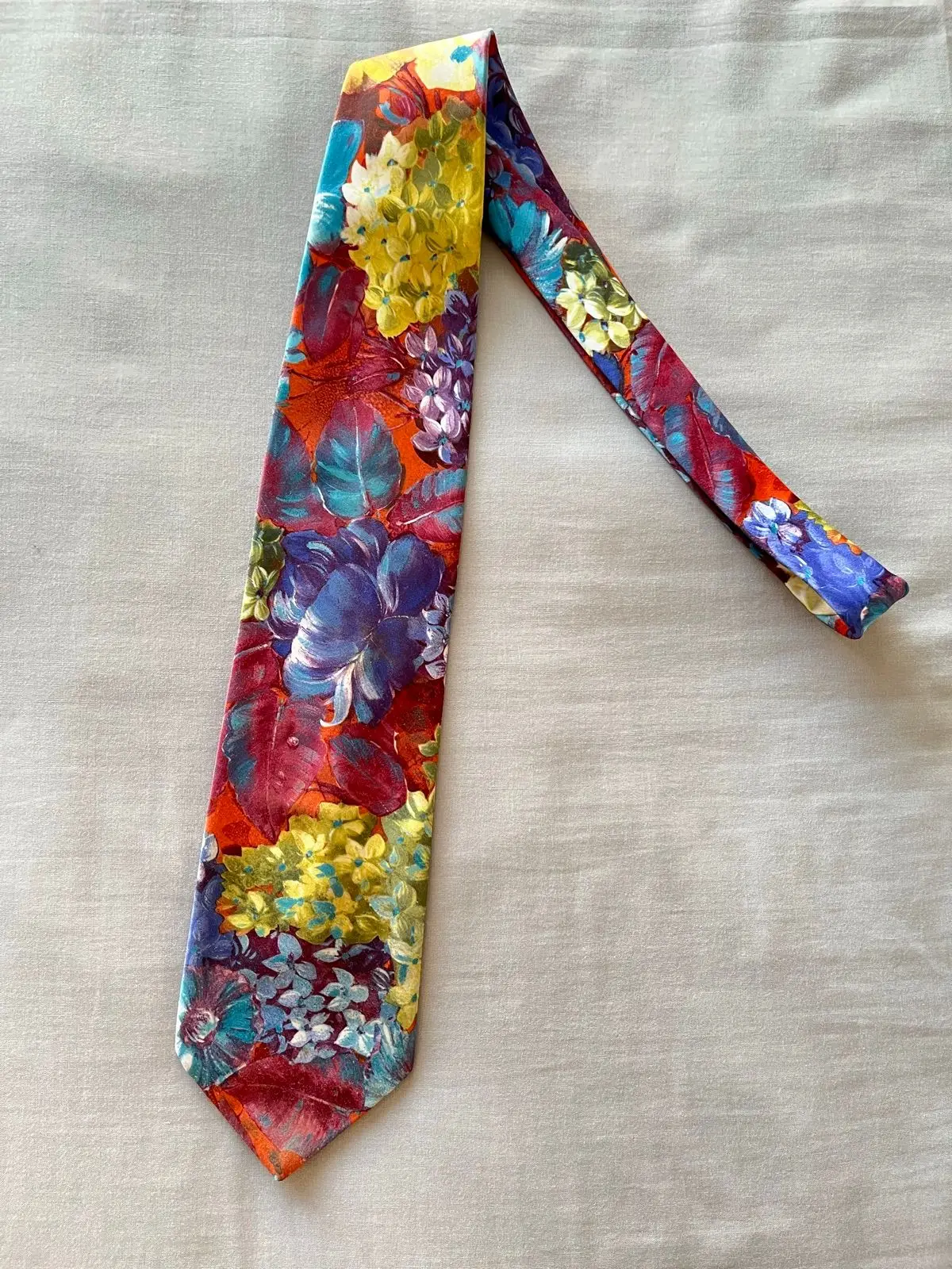 Vintage Floral Print Necktie