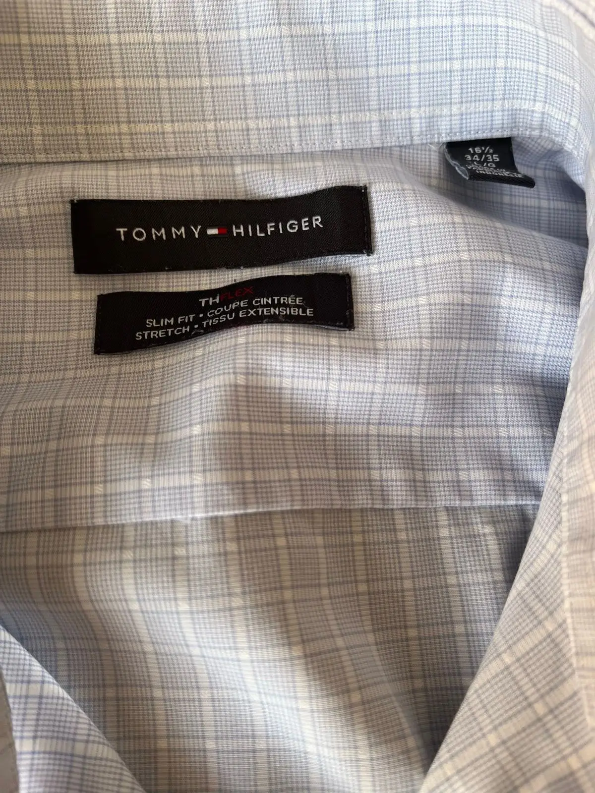 Tommy Hilfiger Light Blue Checkered Long-Sleeve Shirt