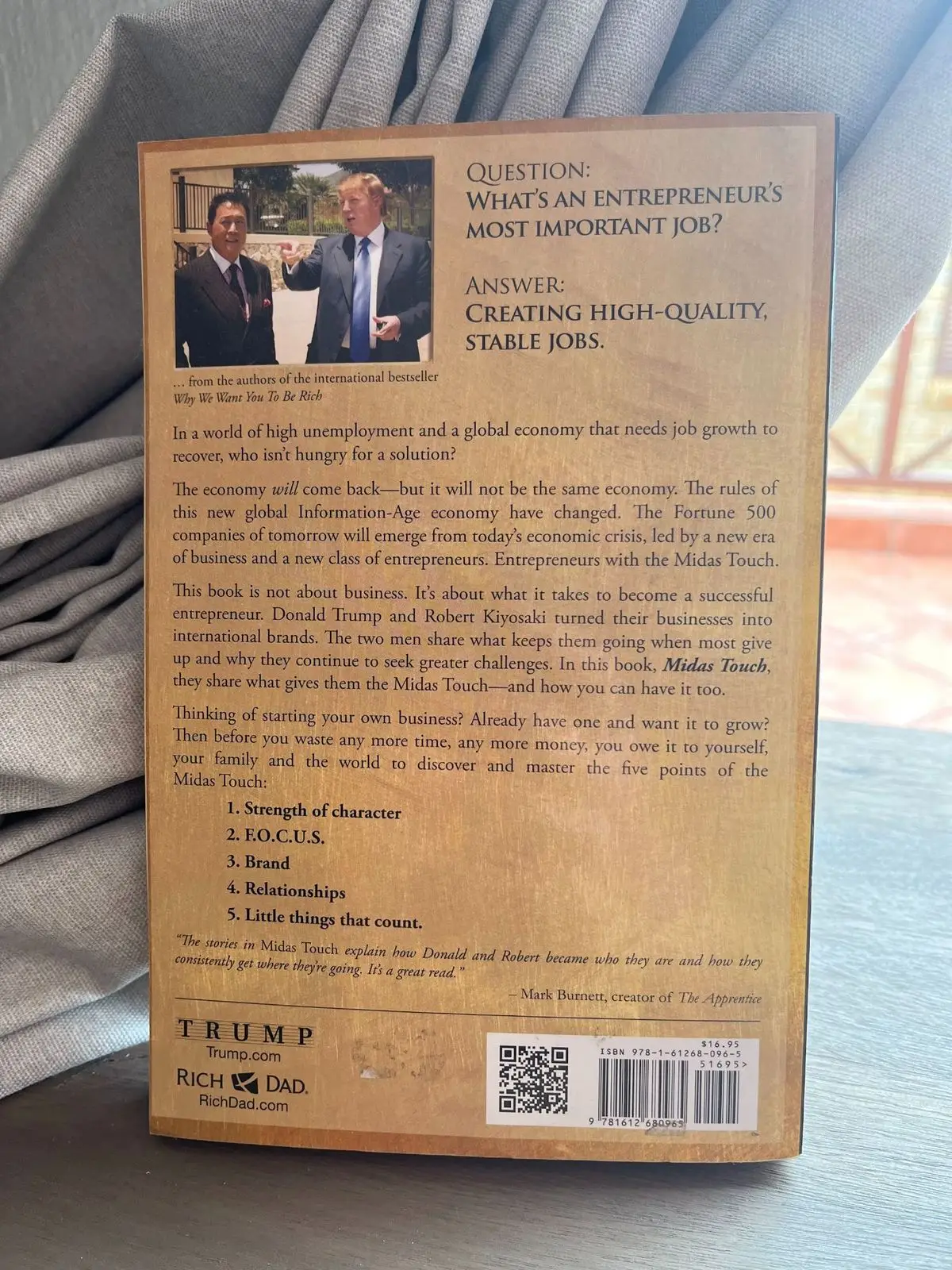 Midas Touch by Donald J. Trump and Robert T. Kiyosaki Paperback