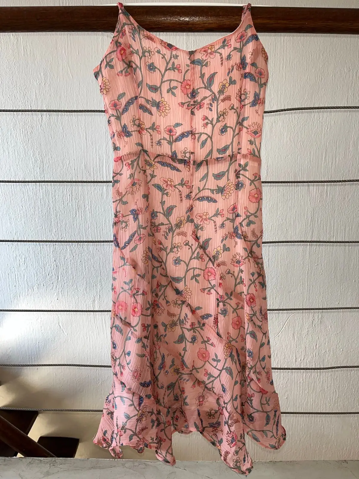 Pink Floral Slip Dress