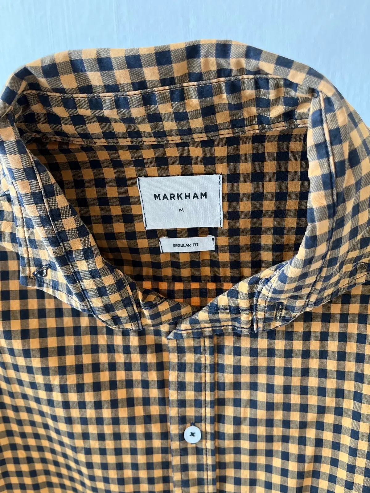 Markham Yellow Black Gingham Check Long Sleeve Shirt
