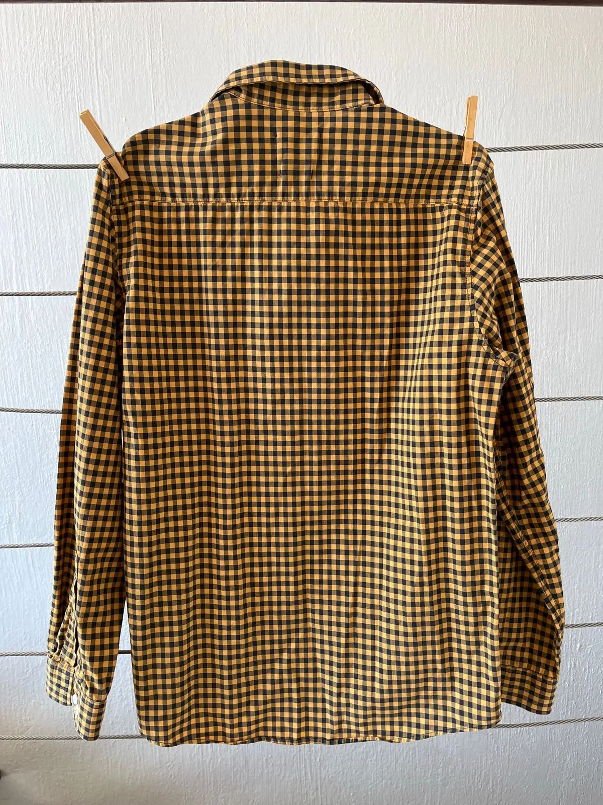 Markham Yellow Black Gingham Check Long Sleeve Shirt