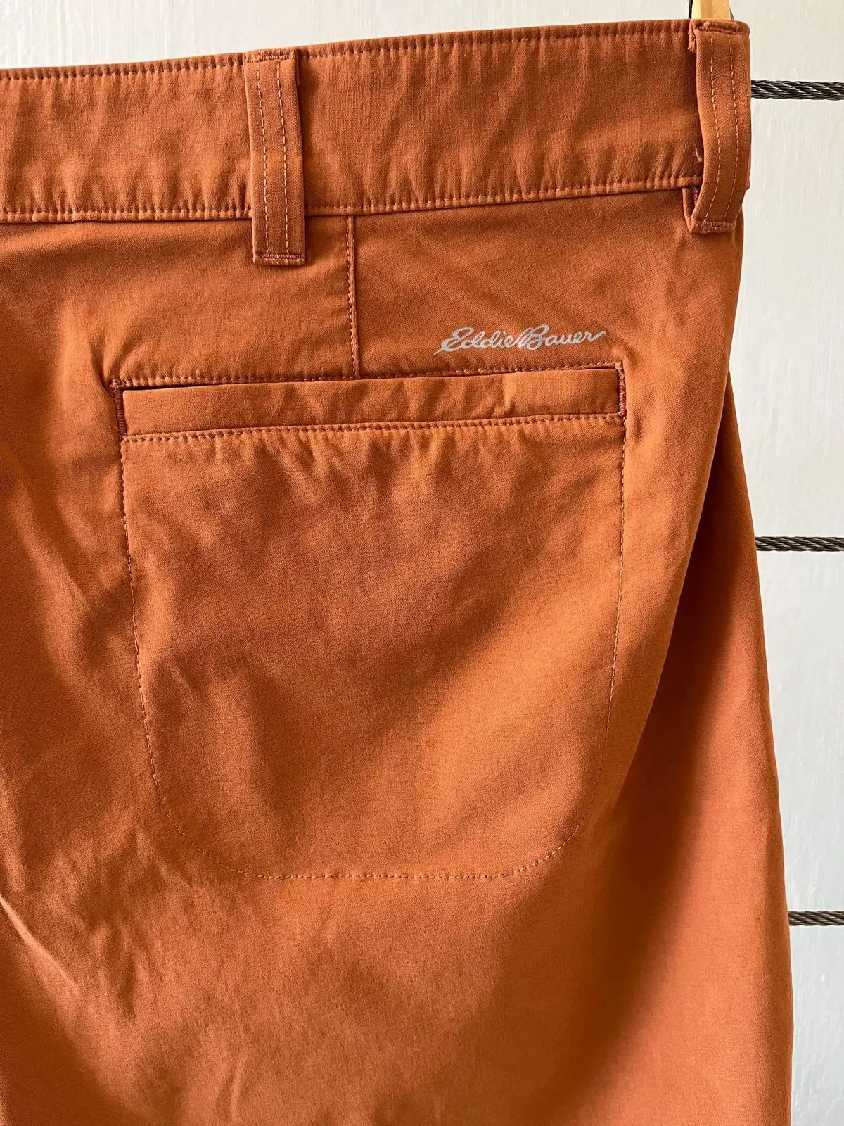 Eddie Bauer Technical Hiking Shorts Rust Orange Size 38