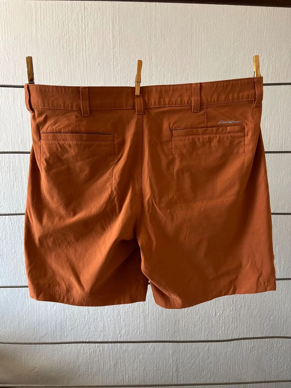 Eddie Bauer Technical Hiking Shorts Rust Orange Size 38