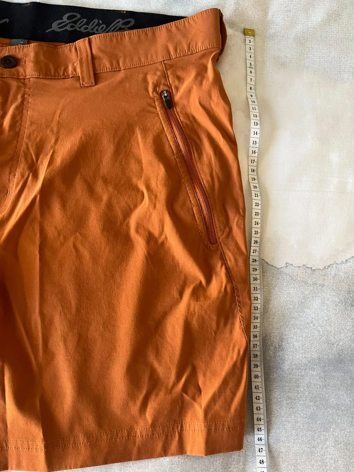 Eddie Bauer Technical Hiking Shorts Rust Orange Size 38