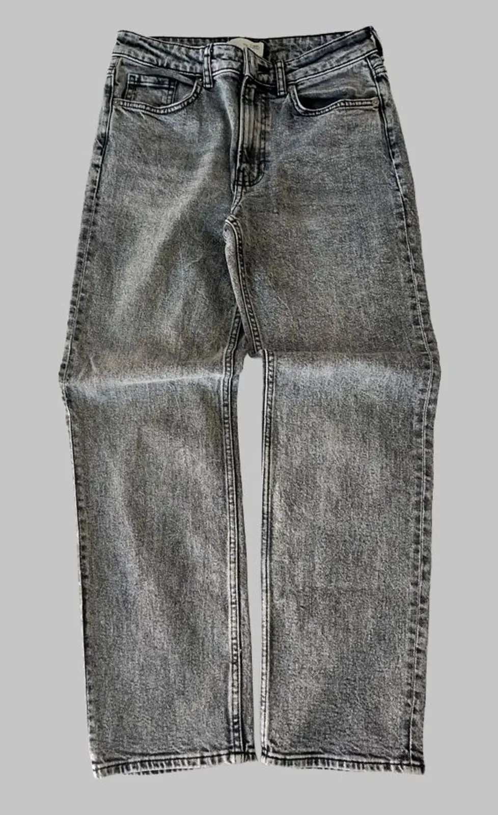 H&M Grey Acid-Wash Denim Jeans