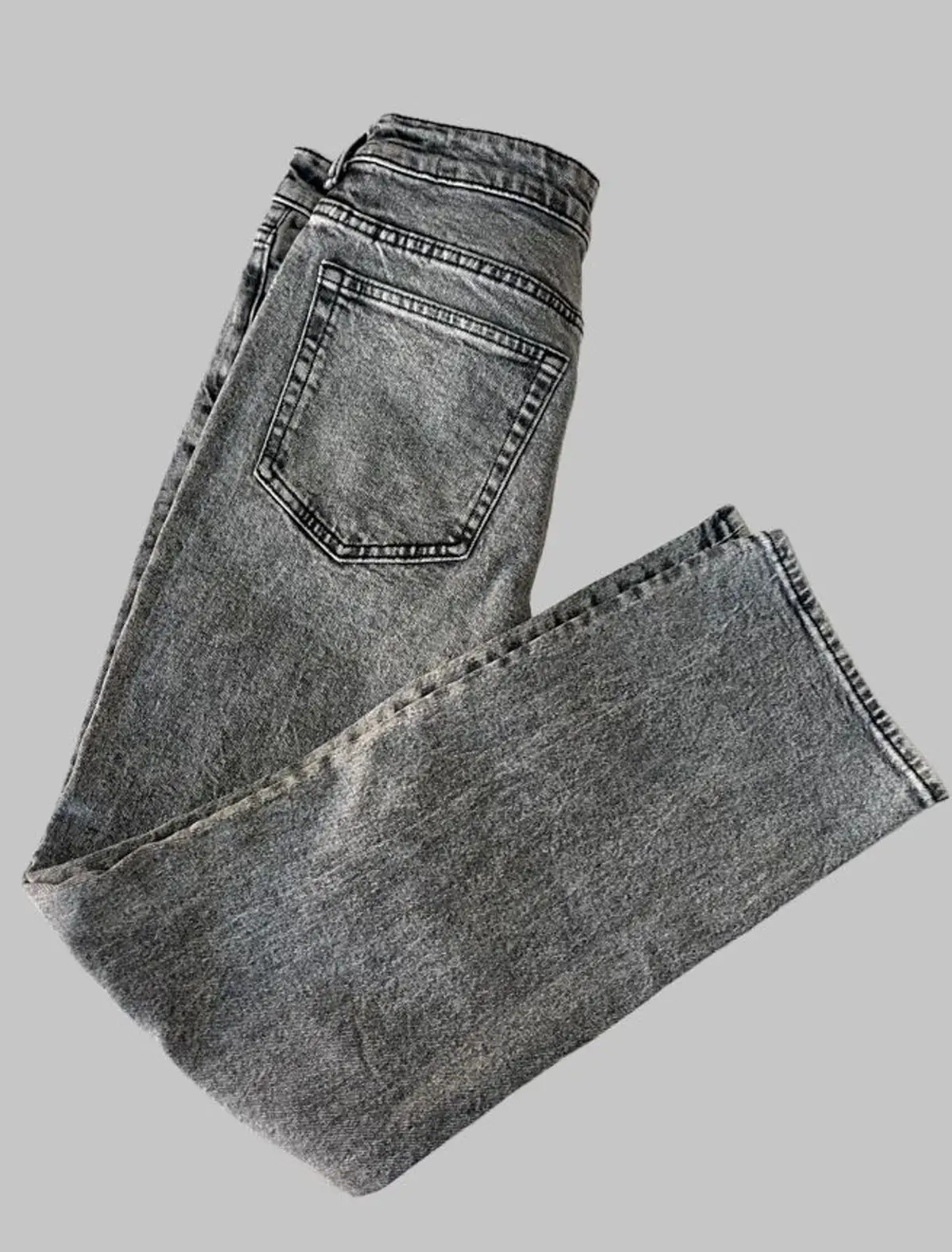 H&M Grey Acid-Wash Denim Jeans