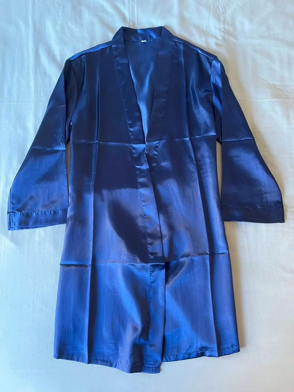 Dark Blue Satin Robe