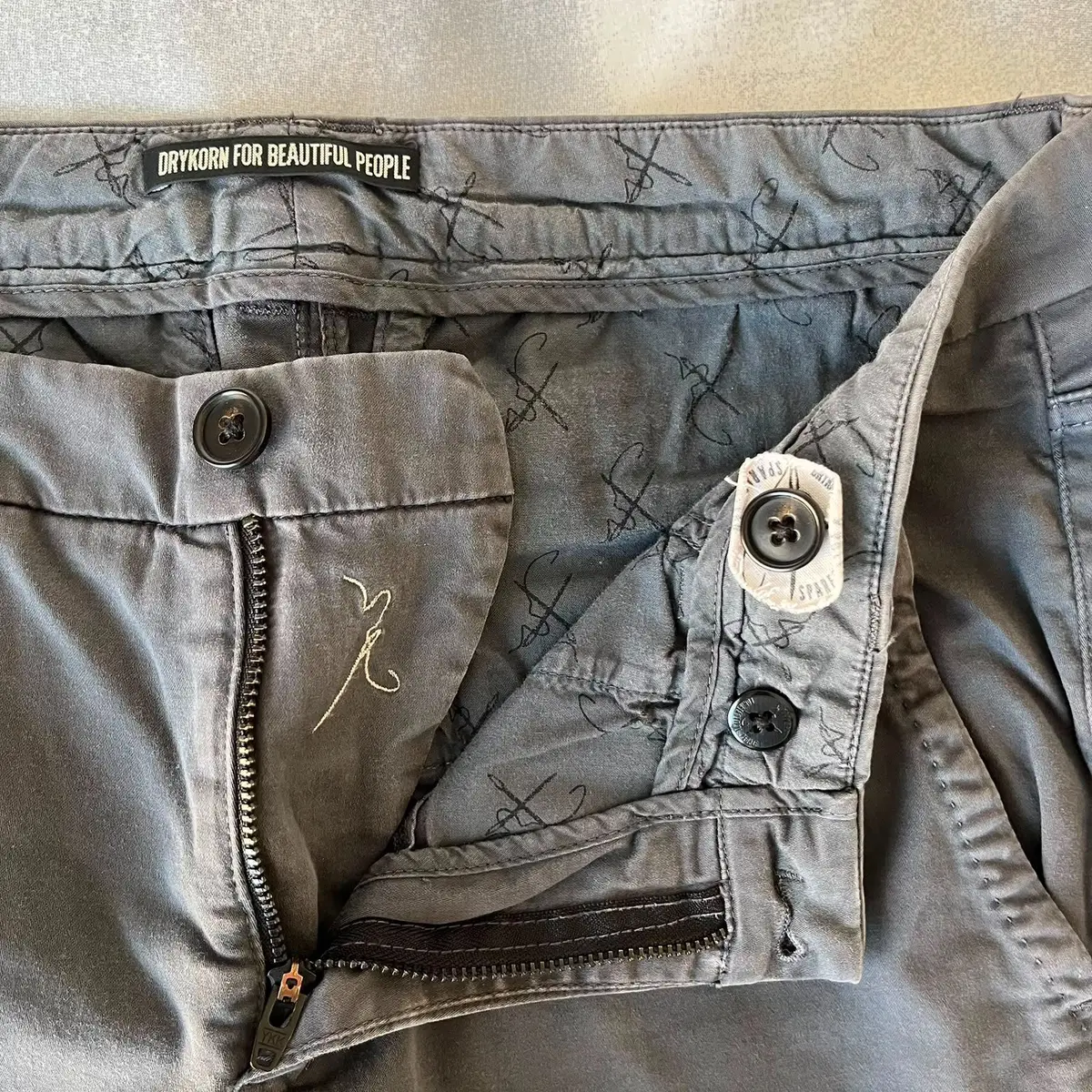 Dark Grey Casual Trousers