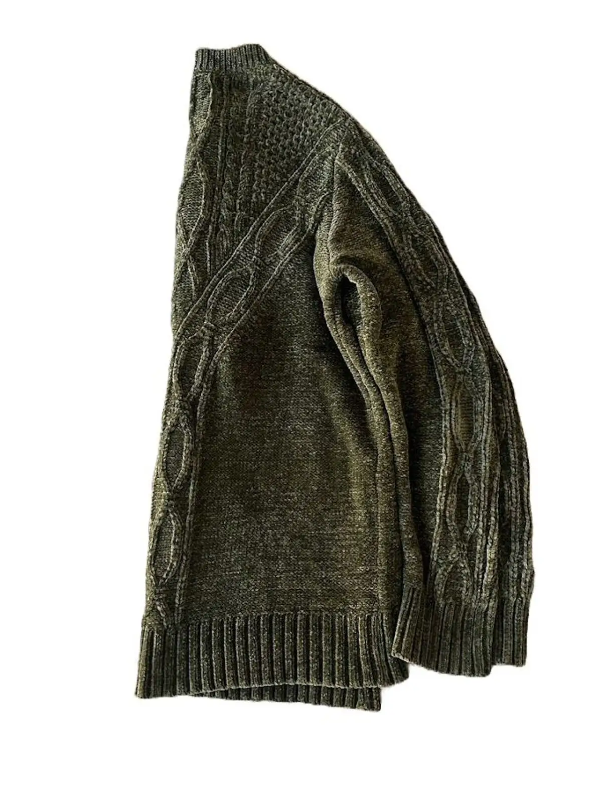 Miladys Green Cable Knit Sweater