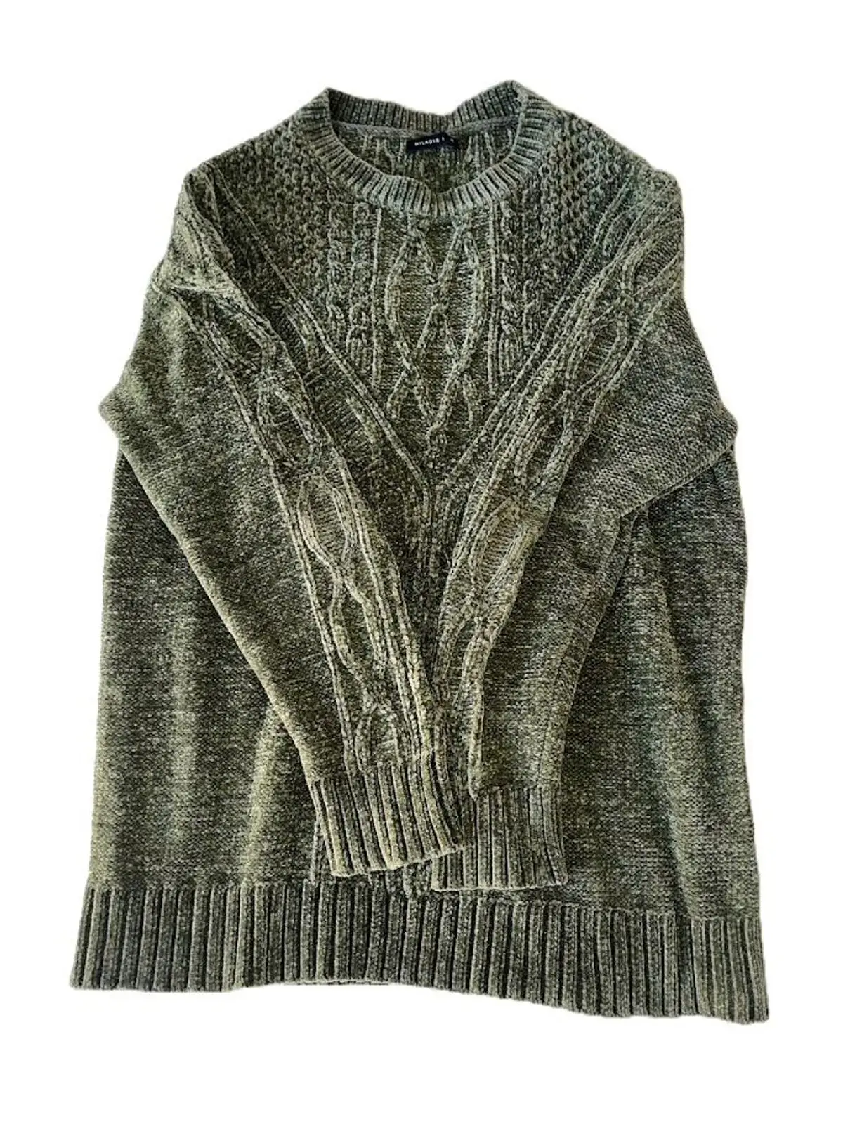 Miladys Green Cable Knit Sweater
