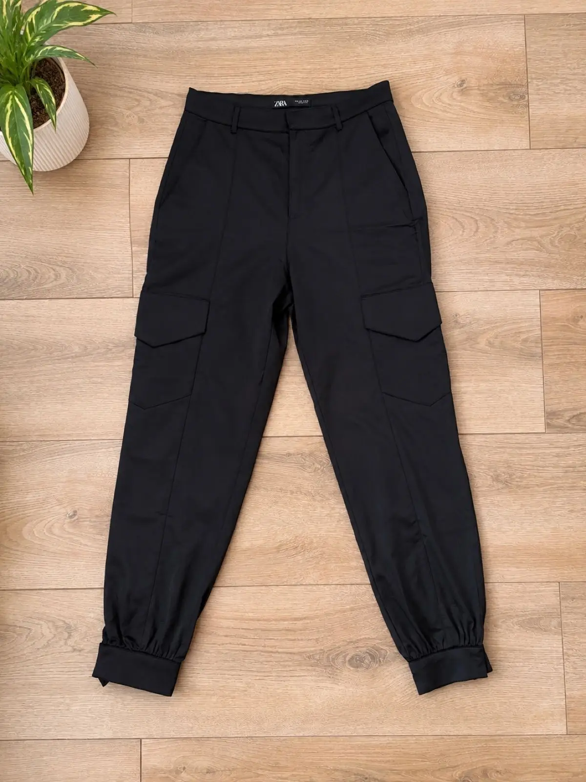 Zara Black Cargo Trousers