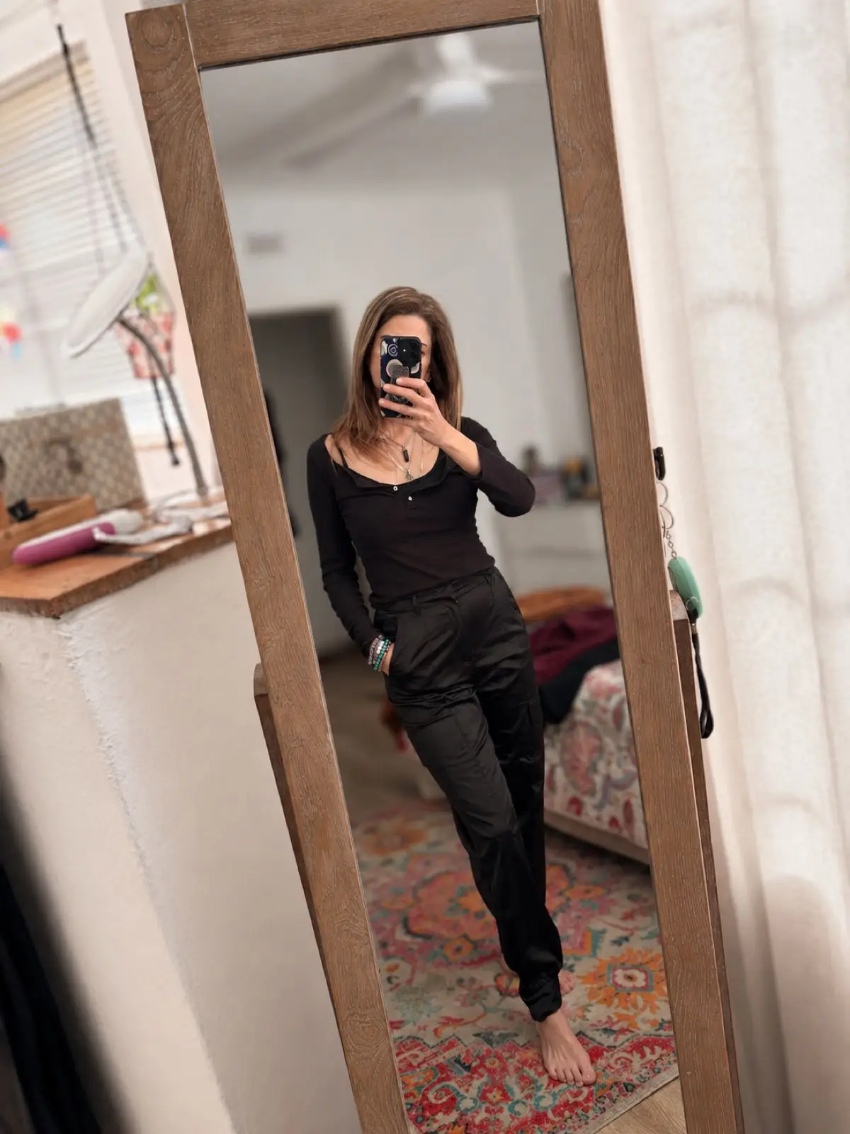 Zara Black Cargo Trousers